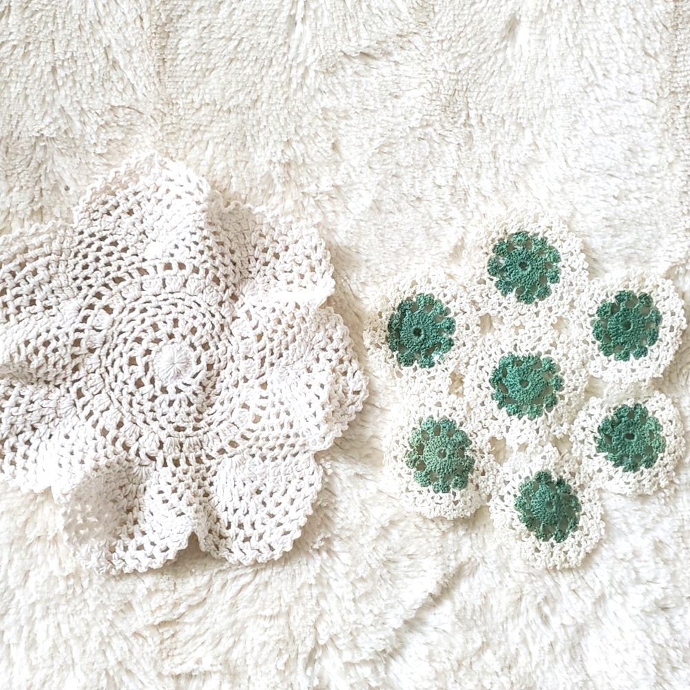 Vintage Hand Crocheted Dollies